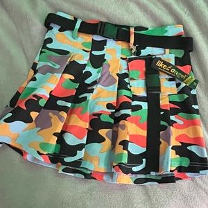 Medium Bright Camo skirt from ‘LikeAnAngel’